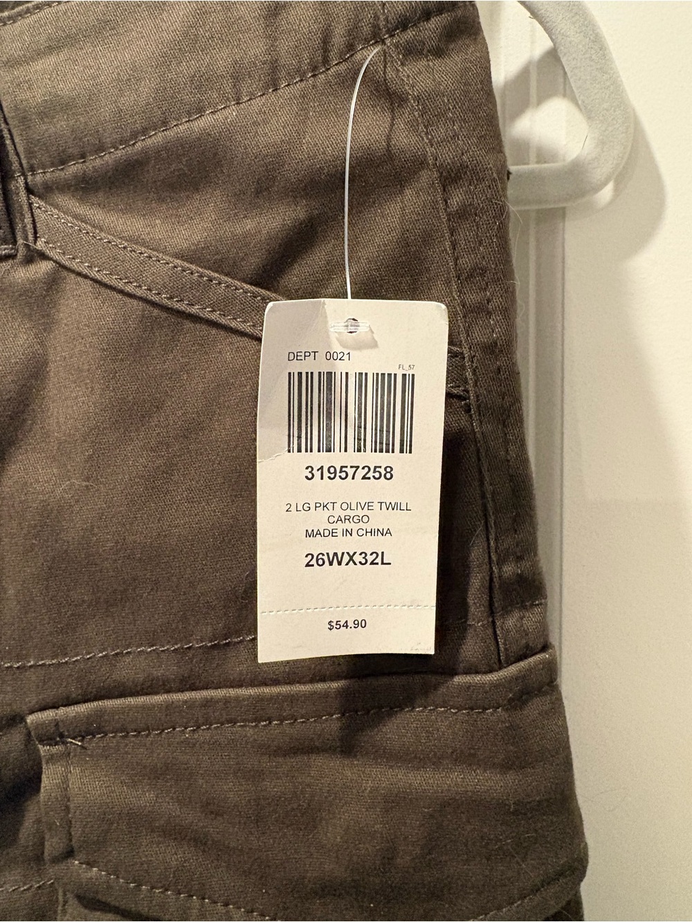 American Stitch Olive Green Slim Cargo Pants - Picture 4 of 4